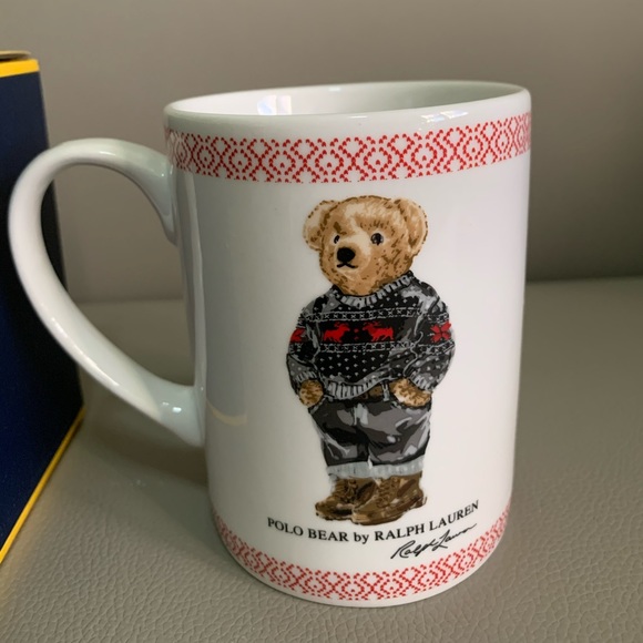 New in Box. Polo Ralph Lauren Bear Mug Holiday - Picture 7 of 12